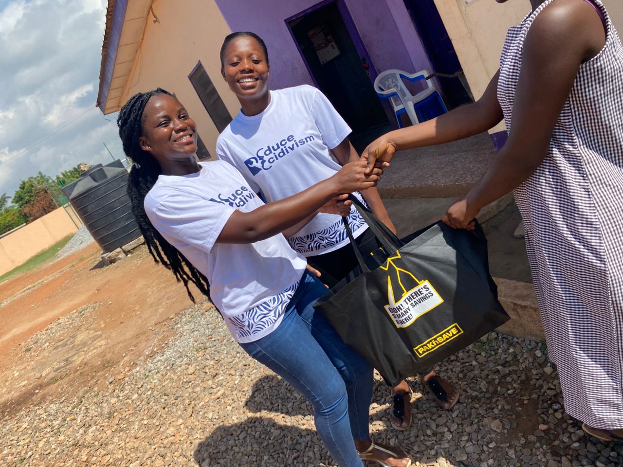 Reduce Recidivism Ghana Presents a Starter Package to a Juvenile
